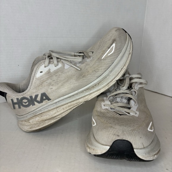 Hoka One One Other - Hoka One One Clifton 9 White Running Shoes Mens 10.5 2E Wide